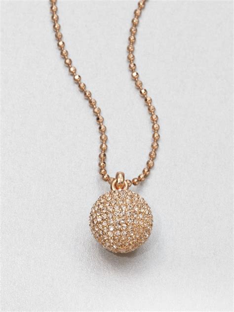 michael kors necklace rose gold blush penant|Pavé Rose Gold.